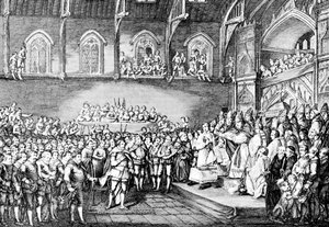 Henry III Renewing the Magna Carta by Unbekannt
