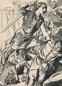 Hereward and His Men Attack the Normans, c1907 by Unbekannt