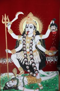 Hindu goddess Kali, Kathmandu, Nepal by Unbekannt