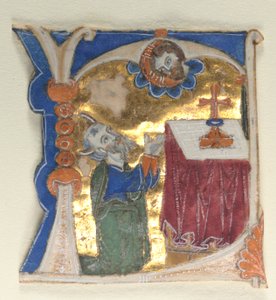 Historiated Initial Excised from a Bible by Unbekannt