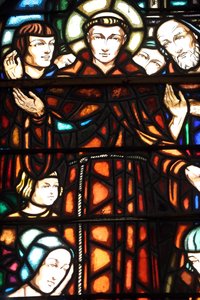 Notre-Dame Cathedral Basilica of Saigon. Stained Glass Window. Saint Anthony of Padua. Ho Chi Minh City, Vietnam by Unbekannt