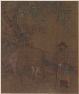 Horse and Groom under a Willow, Possibly Ming dynasty, 1368-1644