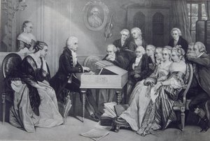 House Concert at the Mozart family in Vienna, 19th century by Unbekannt