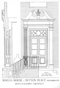 House of Miss Anne Morgan, Sutton Place, New York City, 1924