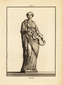 Hygieia, Greek and Roman goddess of health and cleanliness, daughter of the god of medicine Asclepius