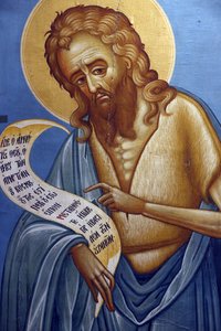 Icon in Pedoulas Byzantine Museum: Saint John the Baptist (19th Century), Pedoulas, Cyprus