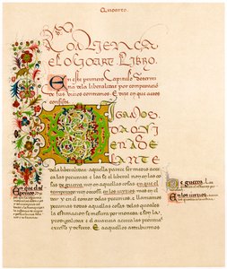 Illuminated letter D by Unbekannt