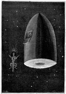 Illustration from De la Terre à la Lune by Jules Verne by Unbekannt