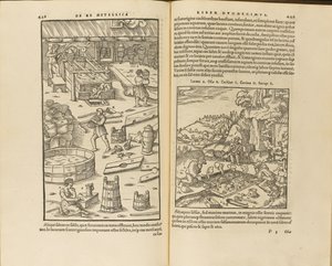 Illustration from De re metallica libri XII by Georgius Agricola, 1556 by Unbekannt