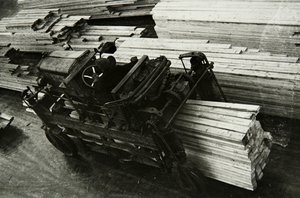 In a woodworking factory, Russia, 1950s by Unbekannt