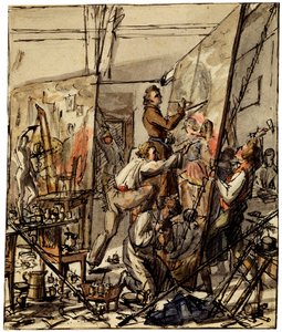 In an Artists Studio, 1820s