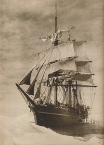 In an Icefield, a Superb Illustration of the Celebrated Whaler Terra Nova