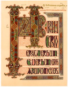 Initial page from the Lindisfarne Gospels by Unbekannt