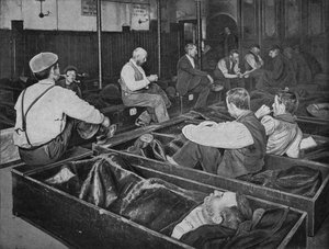 Inside Medland Hall Homeless Shelter, Ratcliff, London