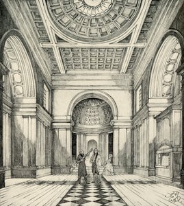 Interior of Ayot St. Lawrence Church, Hertfordshire by Unbekannt