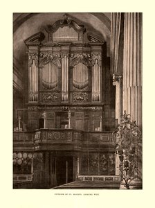 Interior of St. Magnus Looking West, mid-late 19th century by Unbekannt