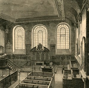 Interior of St. Michaels, Wood Street, 1876 by Unbekannt