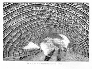 Interior of St Pancras Railway Station, London by Unbekannt