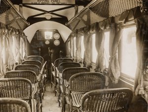 Interior of a Passenger Aeroplane Fitted with Napier Engines, c. 1920s by Unbekannt