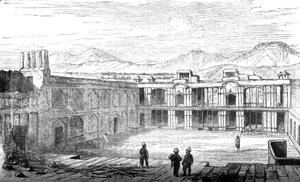 Interior of the British Residency, Cabul, Looking South, 1879, c1880