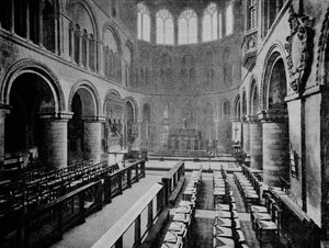 Interior of the Church of St Bartholomew the Great, West Smithfield, City of London