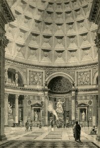 Interior of the Pantheon at Rome Restored by Unbekannt