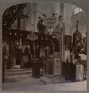 Interior of the Synagogue Where Christ Preached, Nazareth, c1900 by Unbekannt