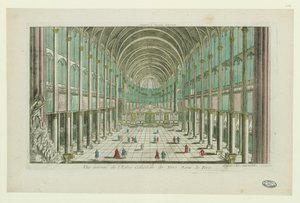 Interior view of the cathedral Notre-Dame de Paris