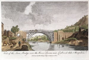 Iron bridge across the Severn at Ironbridge, Coalbrookdale, England