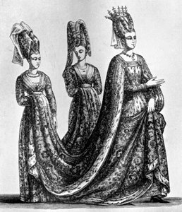 Isabella of Bavaria Wearing a Forked Headdress by Unbekannt