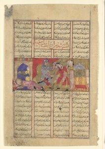 Isfandiyar Slays Arjasp, Folio from a Shahnama Book of Kings by Unbekannt
