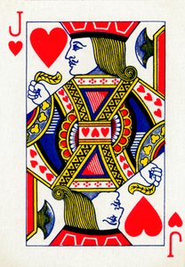 Jack of Hearts from a deck of Goodall & Son Ltd. playing cards, c1940 by Unbekannt