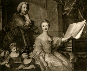 Jean-Marc Nattier and his family by Unbekannt