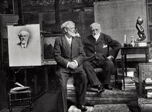 Jean Richepin, French Poet, Dramatist and Novelist, and Leon Bonnat, French Artist by Unbekannt