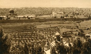 Jerusalem from the Mount of Olives by Unbekannt