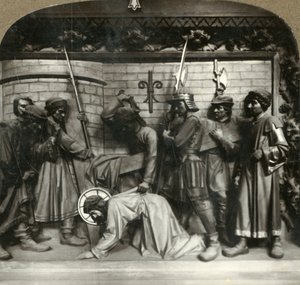 Jesus falls the second time under the weight of the cross by Unbekannt
