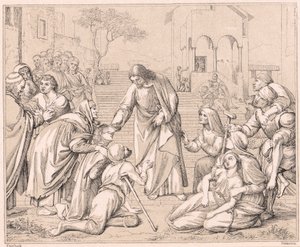 Jesus Healing the Multitudes, c1880 by Unbekannt