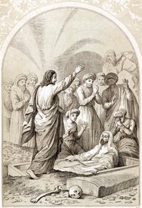 Jesus Raising Lazarus from the Tomb by Unbekannt