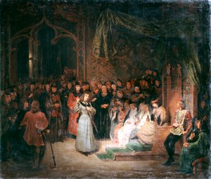 Joan of Arc before King Charles VII at Chinon, February, 1429 by Unbekannt