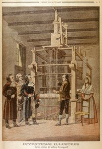 Joseph Marie Jacquard, showing his loom to Lazare Carnot, Lyon, France, 1801