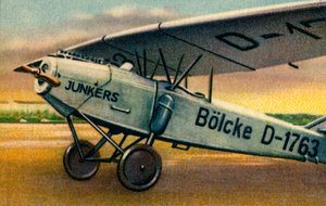 Junkers T 26E plane by Unbekannt