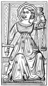 Justice, Tarot Card, 14th century, 1870 by Unbekannt