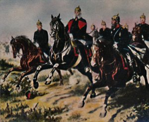 Kaiser Wilhelm I and His Paladins - Painting by Camphausen, 1934 by Unbekannt