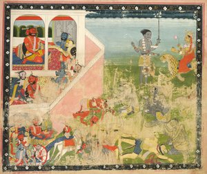 Kali and Devi Attack, Leaf from a Devi Mahatmya