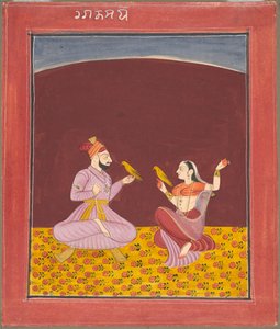 Kamod Raga of the Dipak Raga Family, page from a Ragamala Series