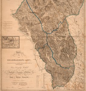 Map of Hedmark County (Including Skreya and Helg-Øen)