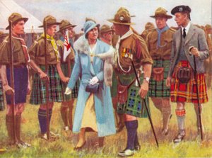 King George VI and Queen Elizabeth Inspect Scouts at Portree, on the Isle of Skye