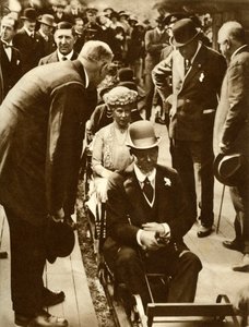 King George V and Queen Mary at the British Empire Exhibition, Wembley, London