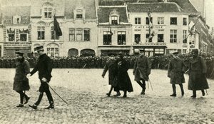 King George V at Furnes, Belgium, First World War, 4 December 1914