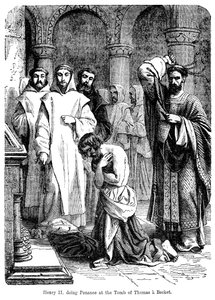 King Henry II Doing Penance at the Tomb of Thomas à Becket, Canterbury Cathedral by Unbekannt